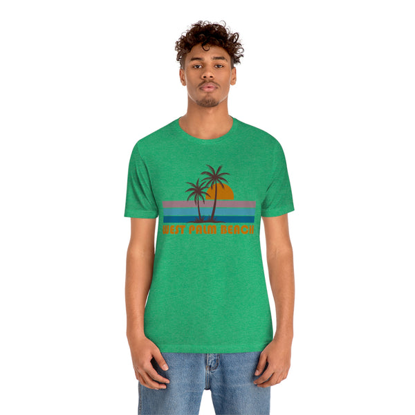 West Palm Beach, Florida T-Shirt - Retro Palm Tree Unisex West Palm Beach Shirt