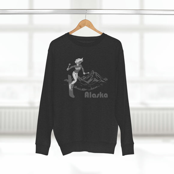 Premium Alaska Crewneck Sweatshirt - Retro Unisex Sweatshirt