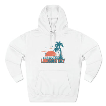 Buy white Premium Longboat Key, Florida Hoodie - Palm Tree Unisex Sweatshirt
