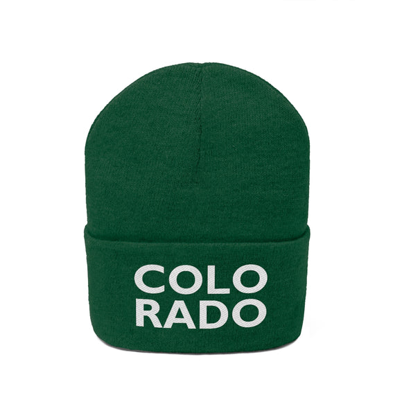 Colorado Beanie - Adult Embroidered Two Line Colorado Knit Hat