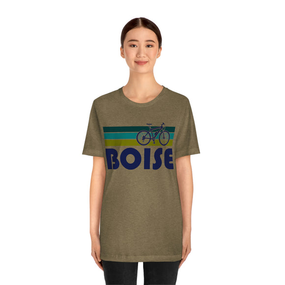 Boise T-Shirt - Retro Mountain Bike Adult Unisex Boise, Idaho T Shirt