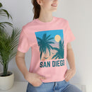 San Diego, California T-Shirt - Retro Palm Tree & Beach Unisex San Diego Shirt-117