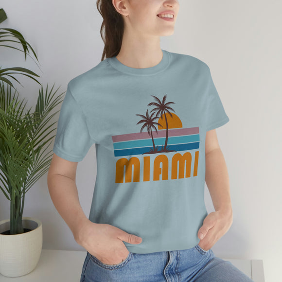 Miami, Florida T-Shirt - Retro Palm Tree Unisex Miami Shirt
