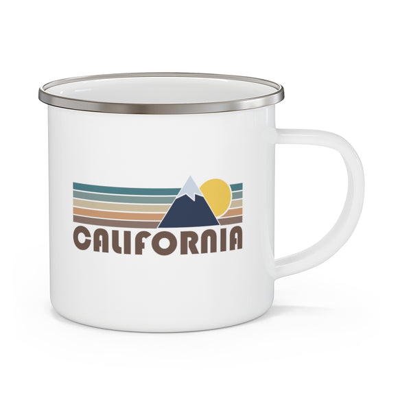 California Camp Mug - Retro Enamel Camping California Mug