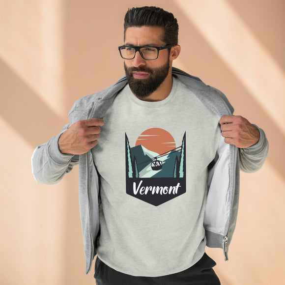 Premium Vermont Crewneck Sweatshirt - Retro Unisex Sweatshirt
