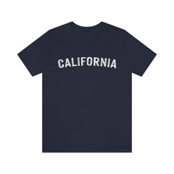 Buy navy California T-Shirt - Paint Text Unisex California Shirt