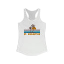 St Augustine, Florida Women's Tank - Retro Palm Tree Women's Racerback St Augustine Tank Top-2