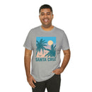 Santa Cruz, California T-Shirt - Retro Palm Tree & Beach Unisex Santa Cruz Shirt-68