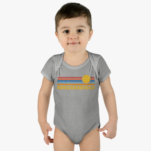 Breckenridge Baby Bodysuit - Retro Sun Breckenridge, Colorado Baby Bodysuit