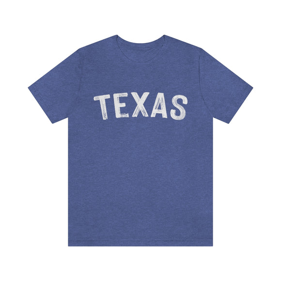 Texas T-Shirt - Paint Text Unisex Texas Shirt