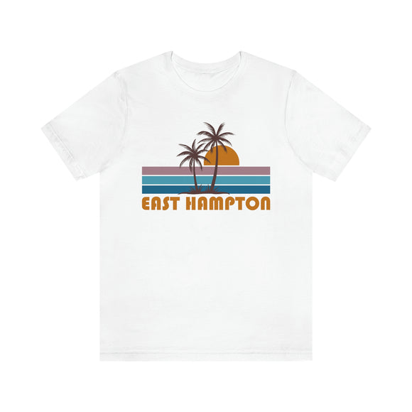 East Hampton, New York T-Shirt - Retro Palm Tree Unisex East Hampton Shirt