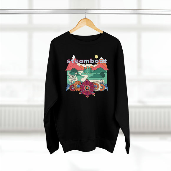 Premium Steamboat, Colorado Crewneck Sweatshirt - Retro Unisex Sweatshirt