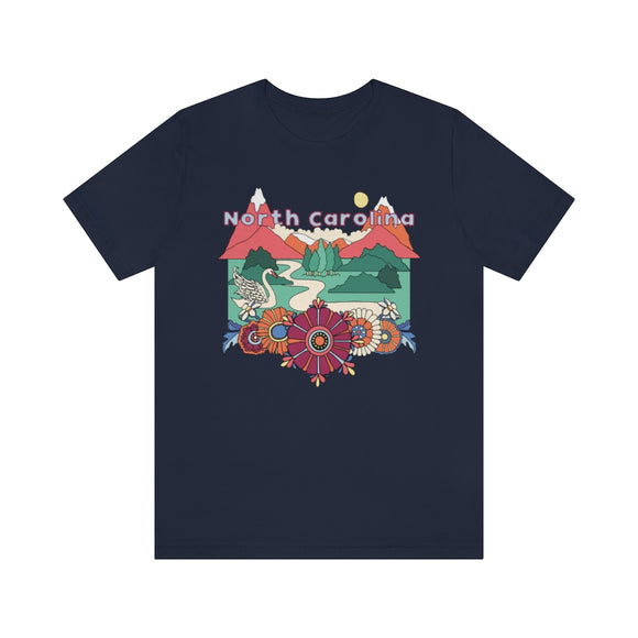 North Carolina Shirt, North Carolina Retro T-Shirt, Hippie Style North Carolina tee, North Carolina Mountain Shirt