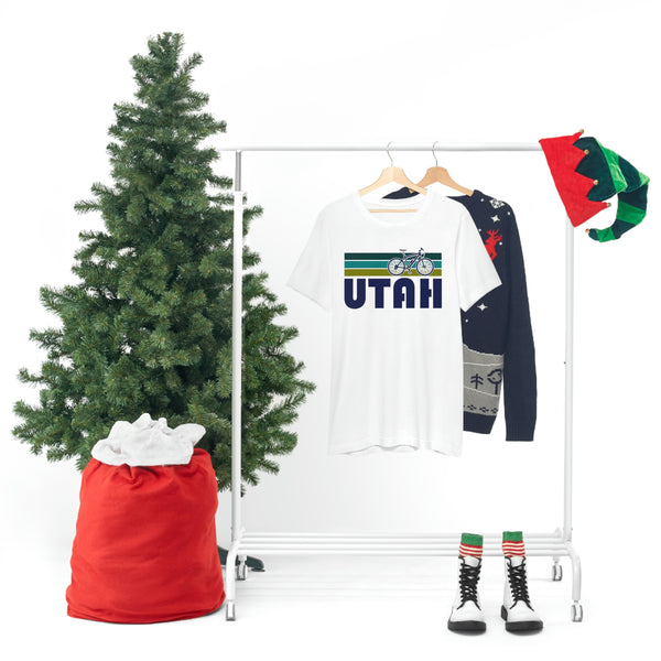 Utah T-Shirt - Retro Mountain Bike Adult Unisex Utah T Shirt