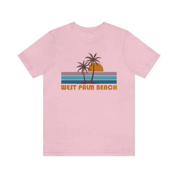 West Palm Beach, Florida T-Shirt - Retro Palm Tree Unisex West Palm Beach Shirt