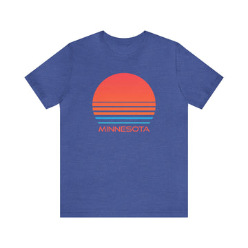 Buy heather-true-royal Minnesota T-Shirt - Retro 80s Unisex Minnesota Shirt