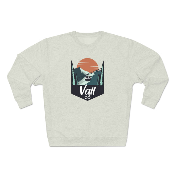 Premium Vail, Colorado Crewneck Sweatshirt - Retro Unisex Sweatshirt