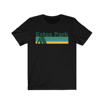 Buy black Estes Park, Colorado T-Shirt - Retro Camping Adult Unisex Estes Park T Shirt
