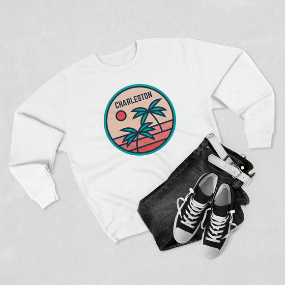 Premium Charleston, South Carolina Crewneck Sweatshirt - Retro Unisex Sweatshirt