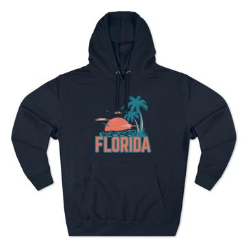 Buy navy Premium Florida Hoodie Hoodie - Palm Tree Unisex Sweatshirt