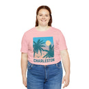 Charleston, South Carolina T-Shirt - Retro Palm Tree & Beach Unisex Charleston Shirt-115