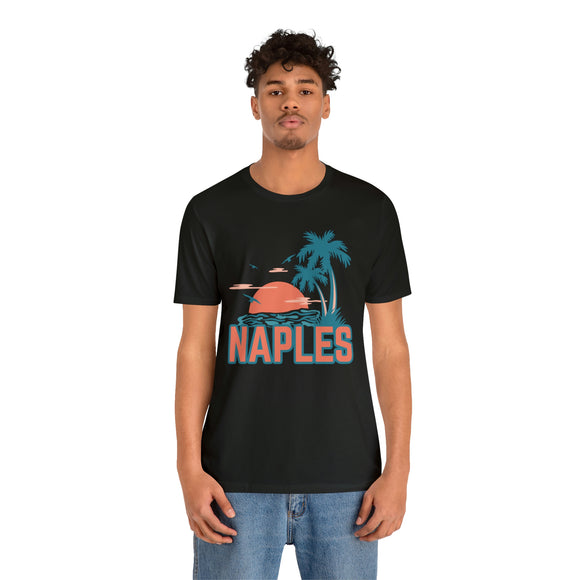 Naples, Florida T-Shirt - Retro Palm Tree & Beach Unisex Naples Shirt