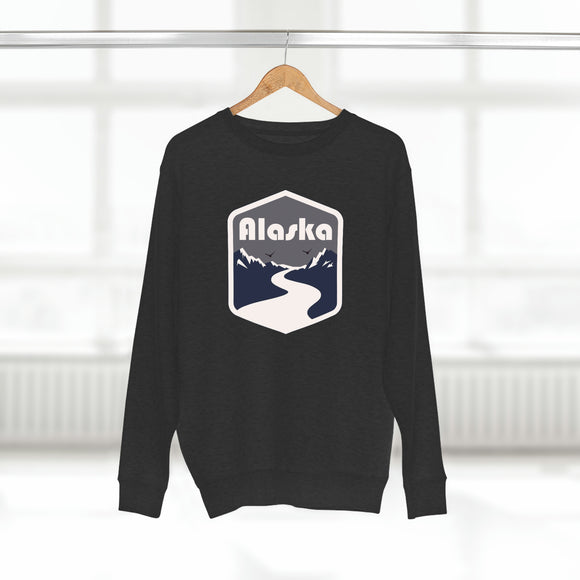 Premium Alaska Crewneck Sweatshirt - Retro Unisex Sweatshirt