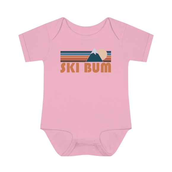 Ski Bum Baby Bodysuit - Retro Mountain Ski Bum Baby Bodysuit