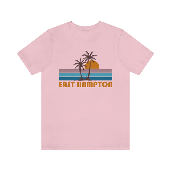 East Hampton, New York T-Shirt - Retro Palm Tree Unisex East Hampton Shirt