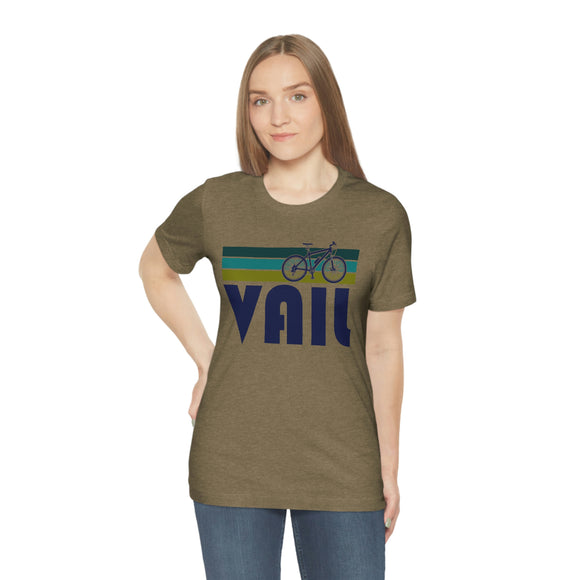 Vail T-Shirt - Retro Mountain Bike Adult Unisex Vail, Colorado T Shirt