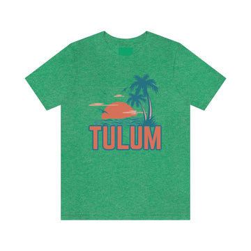 Buy heather-kelly Tulum, Mexico T-Shirt - Retro Palm Tree &amp; Beach Unisex Tulum Shirt