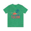 Tulum, Mexico T-Shirt - Retro Palm Tree & Beach Unisex Tulum Shirt