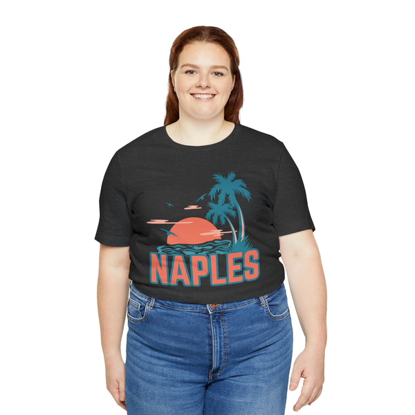 Naples, Florida T-Shirt - Retro Palm Tree & Beach Unisex Naples Shirt
