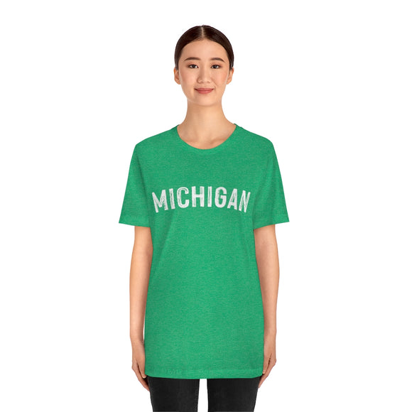 Michigan T-Shirt - Paint Text Unisex Michigan Shirt