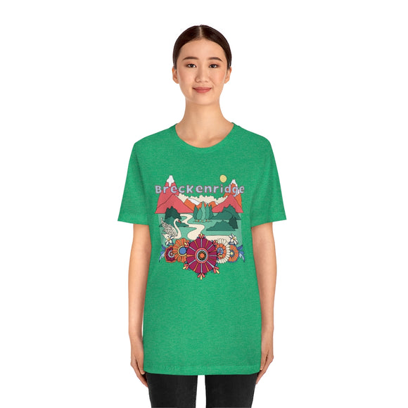 Breckenridge T-Shirt - Retro Mountain / Hippie Style Breckenridge, Colorado Shirt