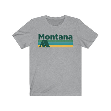Buy athletic-heather Montana T-Shirt - Retro Camping Adult Unisex Montana T Shirt