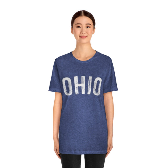 Ohio T-Shirt - Paint Text Unisex Ohio Shirt