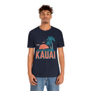 Kauai, Hawaii T-Shirt - Retro Palm Tree & Beach Unisex Kauai Shirt-60