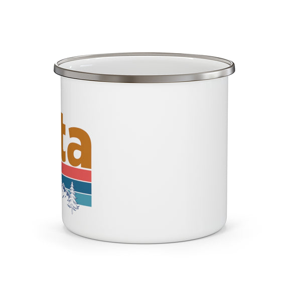 Alta, Utah Camp Mug - Mountain Sunset Enamel Campfire Alta Mug