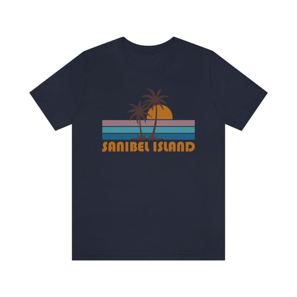 Sanibel Island, Florida T-Shirt - Retro Palm Tree Unisex Sanibel Island Shirt