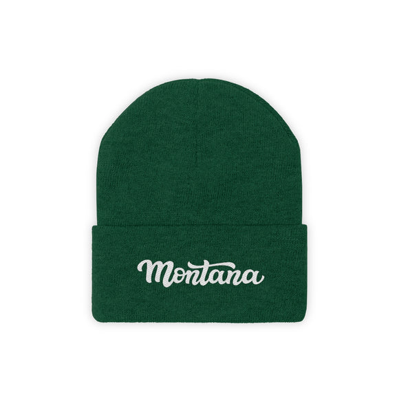 Montana Beanie - Adult Hand Lettered Embroidered Montana Knit Hat