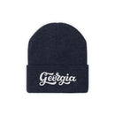 Georgia Beanie - Adult Hand Lettered Embroidered Georgia Knit Hat-9