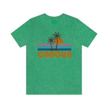 Buy heather-kelly Cancun, Mexico T-Shirt - Retro Palm Tree Unisex Cancun Shirt