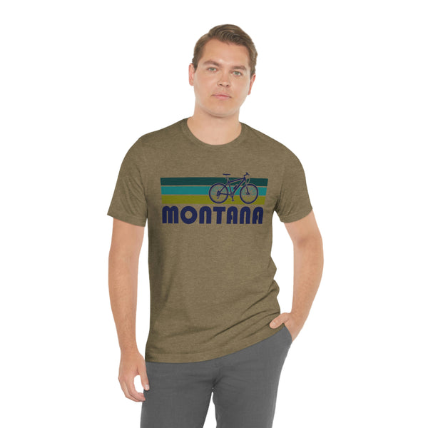 Montana T-Shirt - Retro Mountain Bike Adult Unisex Montana T Shirt