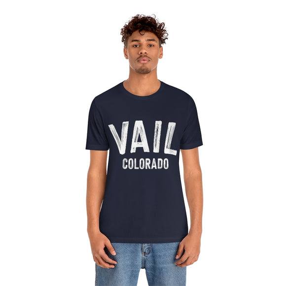 Vail, Colorado Shirt - Paint Text Unisex Vail T-Shirt