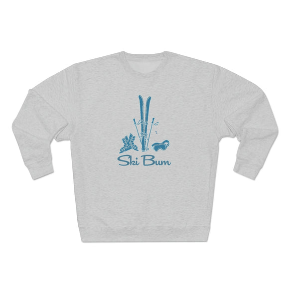 Premium Ski Bum Crewneck Sweatshirt - Retro Unisex Sweatshirt