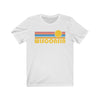 Wisconsin T-Shirt - Retro Sunrise Adult Unisex Wisconsin T Shirt