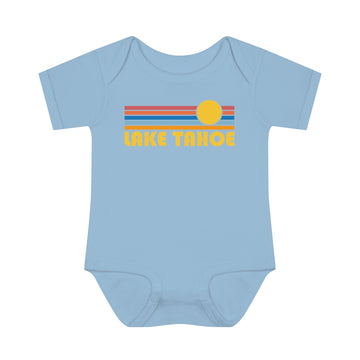 Lake Tahoe Baby Bodysuit - Retro Sun Lake Tahoe, California Baby Bodysuit