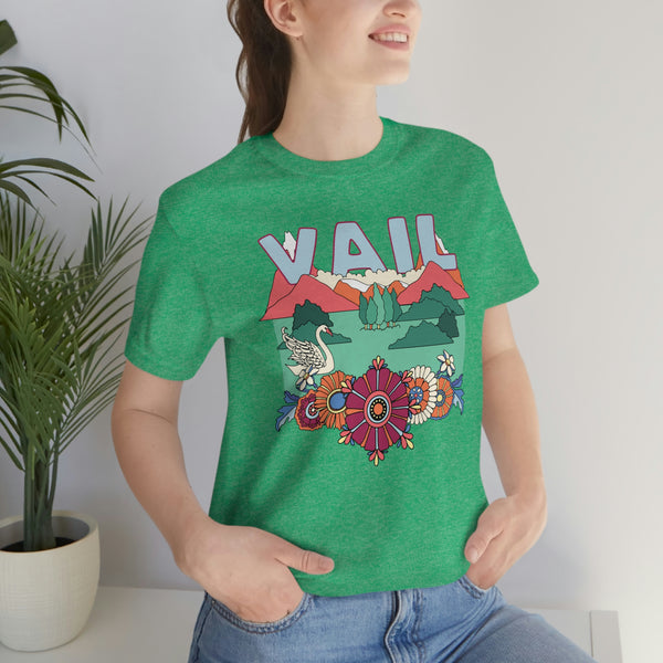 Vail Shirt, Colorado Retro T-Shirt, Hippie Style Colorado tee, Vail Mountain Shirt