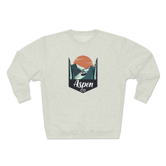 Premium Aspen, Colorado Crewneck Sweatshirt - Retro Unisex Sweatshirt
